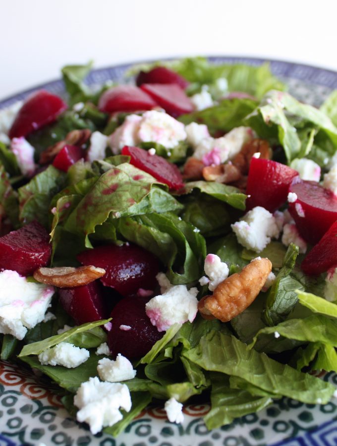 Beet Goat Cheese and Pecan Salad